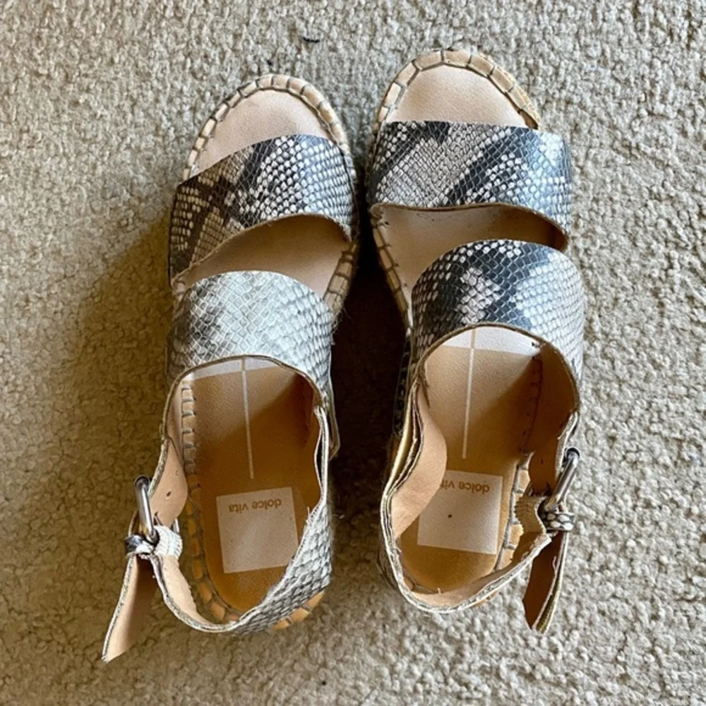 Dolce Vita Mauri Snakeskin espadrille sandals